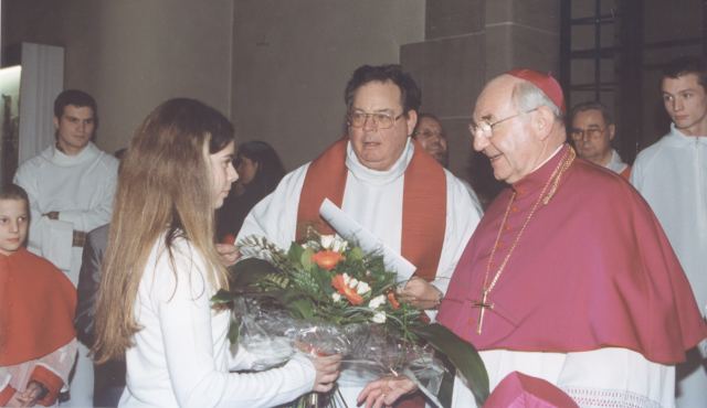 Mgr Fernand Frank accueilli par la paroisse entière