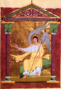 L'ange devant le sépulcre de Jésus