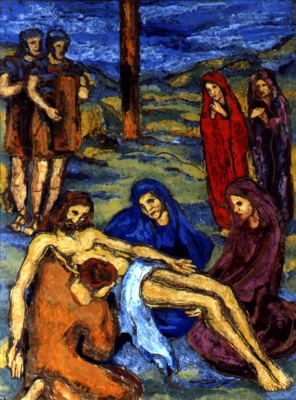 Jesus wird vom Kreuz abgenommen und im Schoß seiner Mutter gelegt